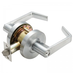 7201 Tung designer Commercial Spake Door Lock (Entry Function, Satin Chrome) Grad 2 Industrial Door Handle