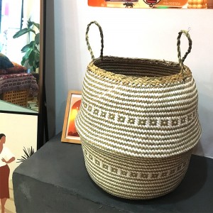 Akvatisk rund dekorativ korg svart