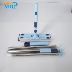 2021 Glasskrapa Teleskopisk Rostfritt Stålstång Förlängd Hushållsdouble-sidig Glasborste Rengöringsmedel