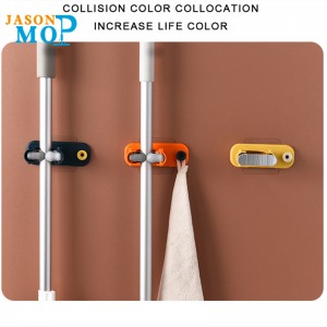 JASONny design multifunktionellt hemkök väggmonterad mopp och kvasthållare med klistermärke