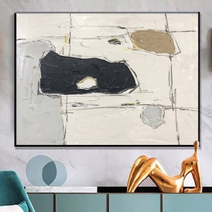 Vardagsrum Väggmålning Högkvalitativ handgjord väggdekoration Abstrakt oljemålning