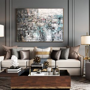 Ny ankomst 100% handgjord samtida abstrakt oljemålning hem kontor dekoration konst arbete