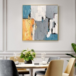 Ny design Helt handmålad guldfolie väggkonst Abstrakt duk oljemålning på kanfas stretch