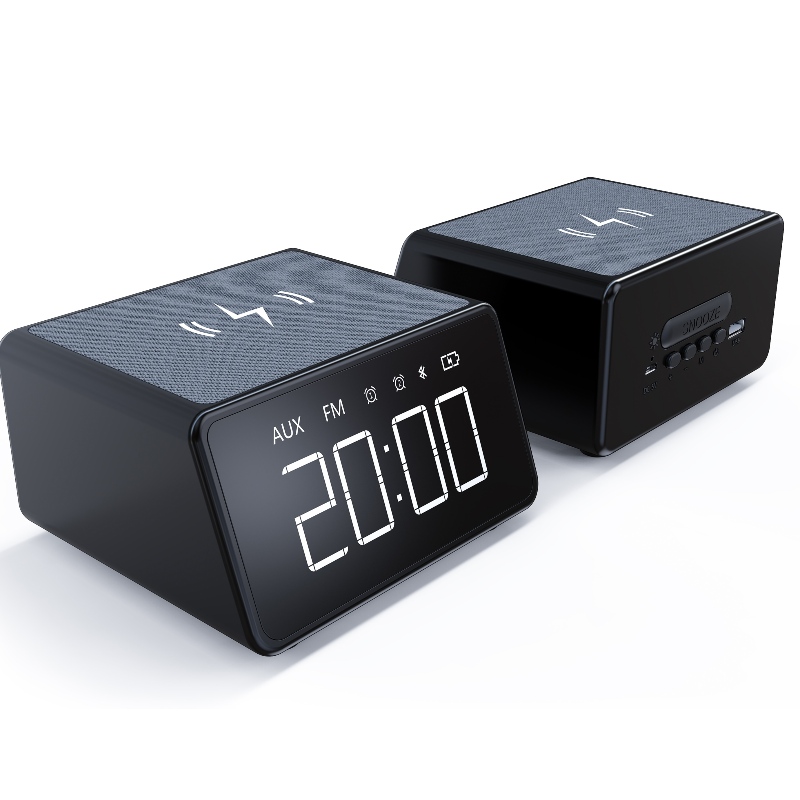 FB-CR01W 1.4INCH Bluetooth Clock Radio med Qi Trådlös laddare