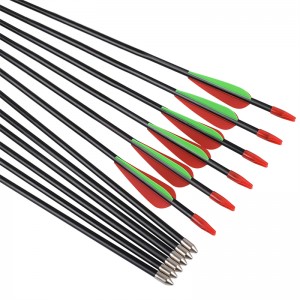 Elong Outdoor 114478 ID5mm 28inch Fiberglas Arrow Streamline TPU Vane för bågskytte Mål