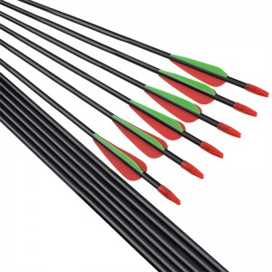 Elong Outdoor 114478 ID5mm 28inch Fiberglas Arrow Streamline TPU Vane för bågskytte Mål