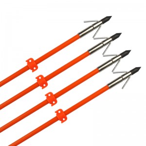 110021-og Elong Utomhus Od8mm 32inch Bowfishing Arrow Fiberglass Shaft Bågskytte Fiske Använda