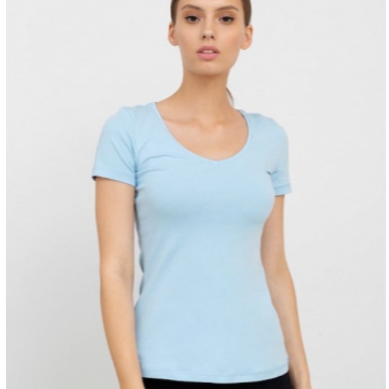 Slim Fit T-shirt i ljusblå