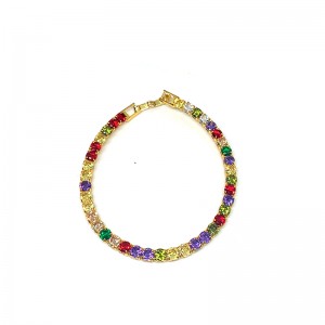 Europeiskt och amerikansk mode kopparpläterad 18k guldarmband