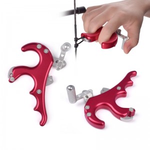 Nika Bågskytte 42RA04-RD Thumb Release Aids Aluminium Alloy Bågskytte Release Bow Jakt efter sammansatt båge