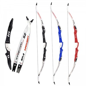 Nika bågskytte 68 tum båge med 25 tum magnesiumlegering stiger för bågskytte Recurve Bow Target Practice