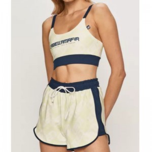 Runda halsen elastisk sport kostym