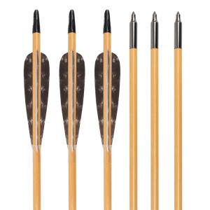 Elong utomhus 117025-01 od8mm 32inch trä arrow bågskytte traditionell båge skytte