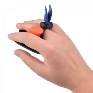 Elong Outdoor 42FT02 RH M Storlek Fingerfliken Bågskytte Tillbehör för Recurve Bow Shooting Finger Protection