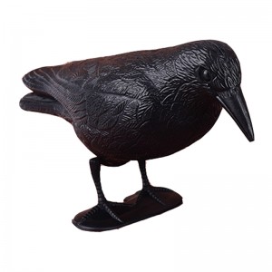 Guguluza står hela kroppen flocking crow decoy jakt plast svart kråka decoys hallows \\\\\\\\\\\\\\\\\\\\ \'s dag dekor w/feet stake, trädgård dekoration