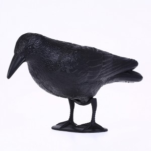 Guguluza står hela kroppen flocking crow decoy jakt plast svart kråka decoys hallows \\\\\\\\\\\\\\\\\\\\ \'s dag dekor w/feet stake, trädgård dekoration