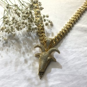 Zirkonfast hjorthuvudhopphalsband