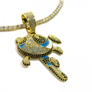 Solid Flying PoliceWoman Zircon Pendant