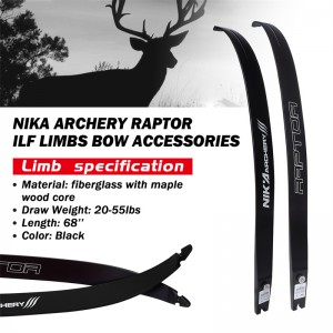 Nika Archery 270007 25H @ 68INCH ILF Archery Recurve Bow Limb för Recurve Bow Set Target Jakt och skytte