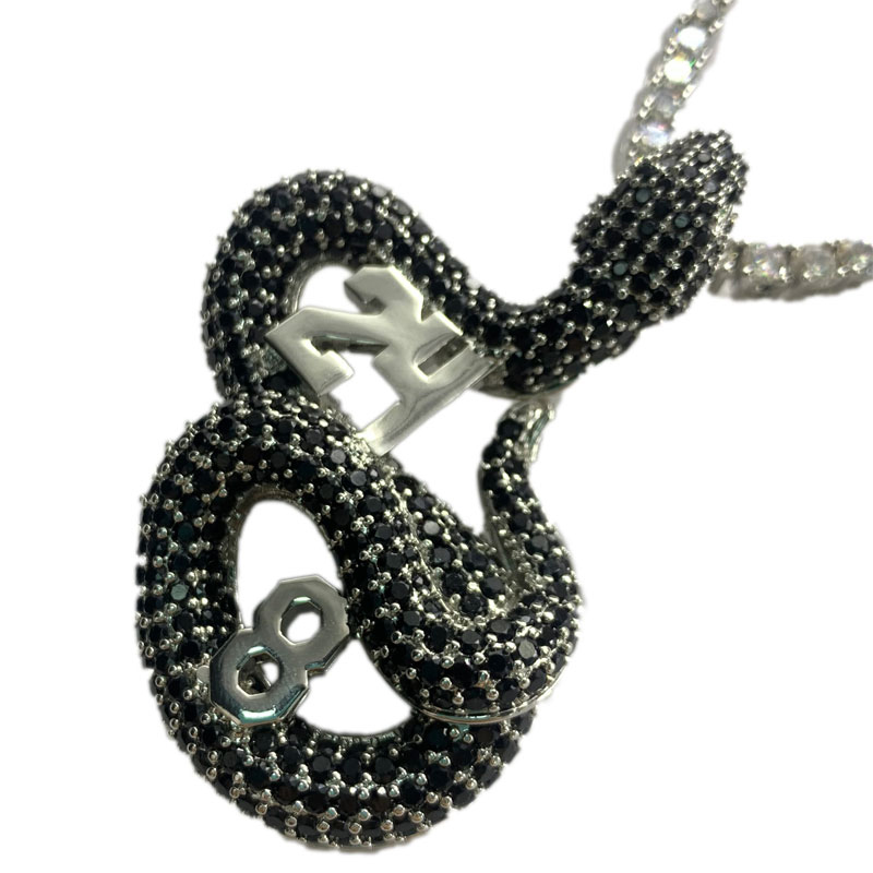 Enkel Hip Hop Smycken Guldfärg Metallkedja Clavicle Halsband Kristall Animal Snake Pendant Halsband