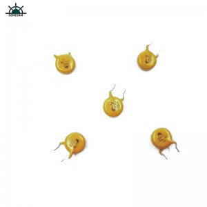 Kina ODM Passiva elektronikkomponenter, gul MOV 10mm HVR10D621K Zinkoxidvaristor