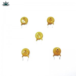 Kina ODM Passiva elektronikkomponenter, gul MOV 10mm HVR10D621K Zinkoxidvaristor