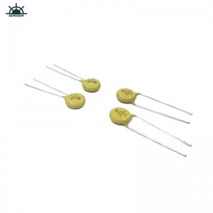 Kina ODM elektronikkomponenter, gul MOV 10mm 10d561 560V Zinkoxidvaristor (Movmetal oxidvaristor)