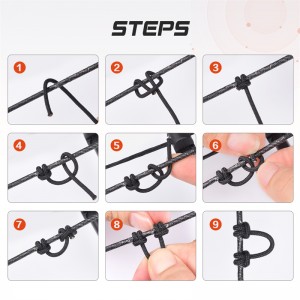 Elong utomhus 280083 bågskytte d loops rep 5inches bågskytte bowstring servering tråd d loop rep frisättning material Nocking d loop repsträng