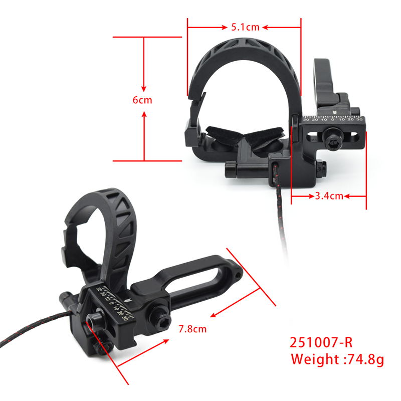 251005 Arrow Rest Tool-Mindre justeringsknappar Höger handpilstöd för sammansatta bågar