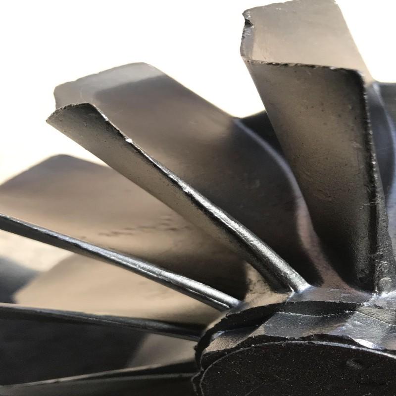 Analys av industriellt gasturbinblad