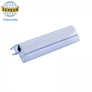Vattentät Clear PVC plastförseglingsprofiler för glasdusch