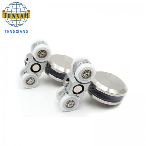 Skjutdörr rullglasdörrsystem Hängande hjulmontering Hårdvara Skjutdörrhjul