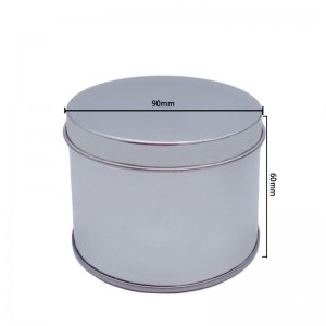 Fabriken säljer den cylindriska toppkåpan kan tänta lådor shaving Tvål tennburk (90mm * 60mm)