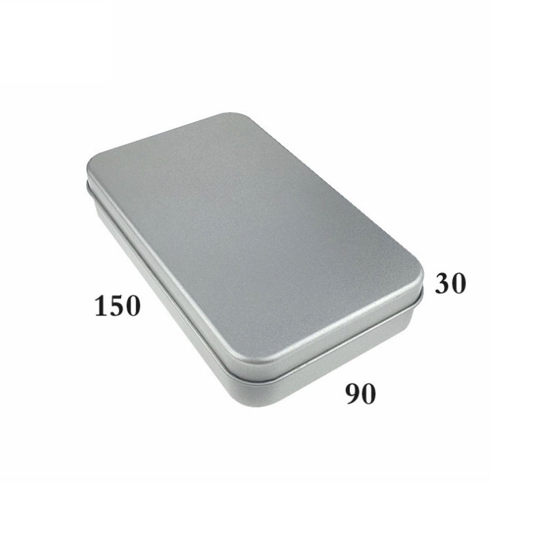 Frostat metallförpackning Box Rektangulär kosmetisk borste Tinplattan 150 * 90 * 30mm