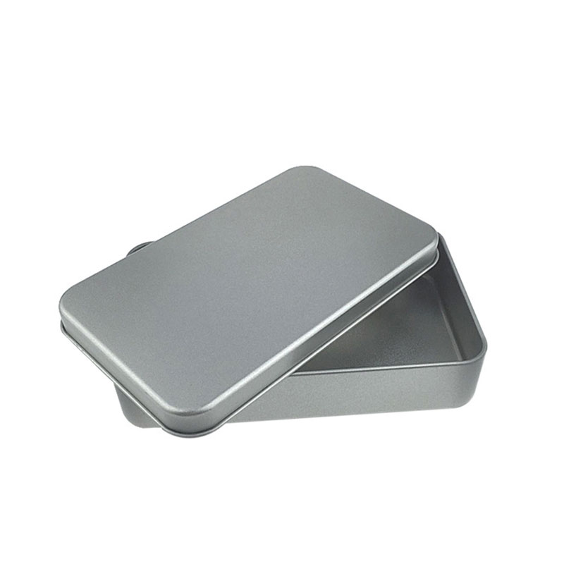 Frostat metallförpackning Box Rektangulär kosmetisk borste Tinplattan 150 * 90 * 30mm