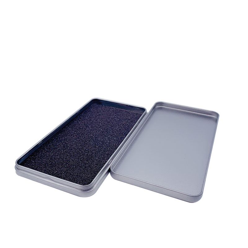 Mobiltelefonväska med lock Fyrkantig metalllåda Presentförpackning metalllåda 170 * 90 * 15mm