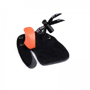 Elong Outdoor 42FT05 LH M Storlek Bågskytte Finger Tab Finger Protector Finger Saver Läder Skytte flik för Recurve Bow