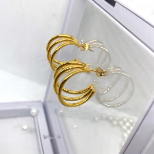 Rostfritt stål Vakuum förgyllt 18K/14k Örhängen