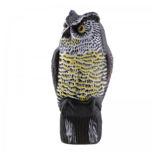 36cm Plast Garden Ornament Owl Yard Scarer Realistisk Decoy Garden Decor