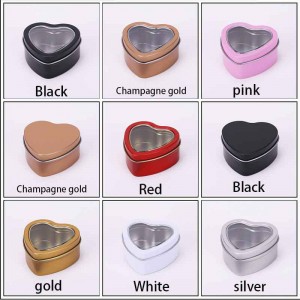 Frostat hjärtformad tenn kan tinplåt metall kan 60 * 59 * 27 mm