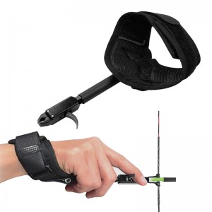 Elong Outdoor 42RA02 Caliper Release Black Vuxen Trigger Wrist Strap Bågskytte Båge Tillbehör