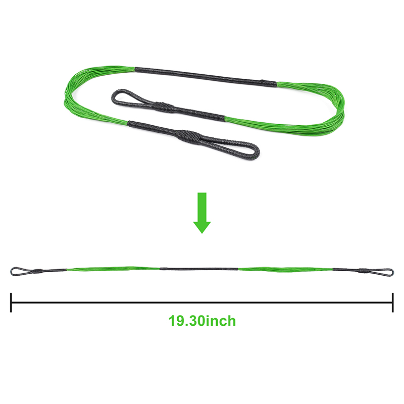 Elong Outdoor 280046-03 19.3inch 20 Strands Crossbow String Fluorescerande grönt för Cobra System Adder/R9