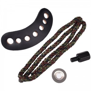 Elong Outdoor 470017 Handled Sling Brun Färg Lädermetall Gromet för bågskytte Sammansatt Bow Shooting