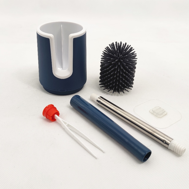 Jason högkvalitativ toalettborste och hållare set/toilet pensel/silicone toalettborste och hållare för rengöring