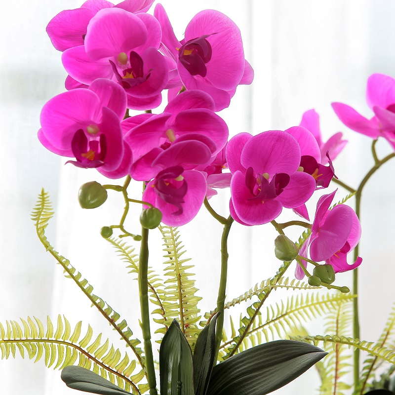 Hot Selling Red Poted Artificial Orchid med hög kvalitet