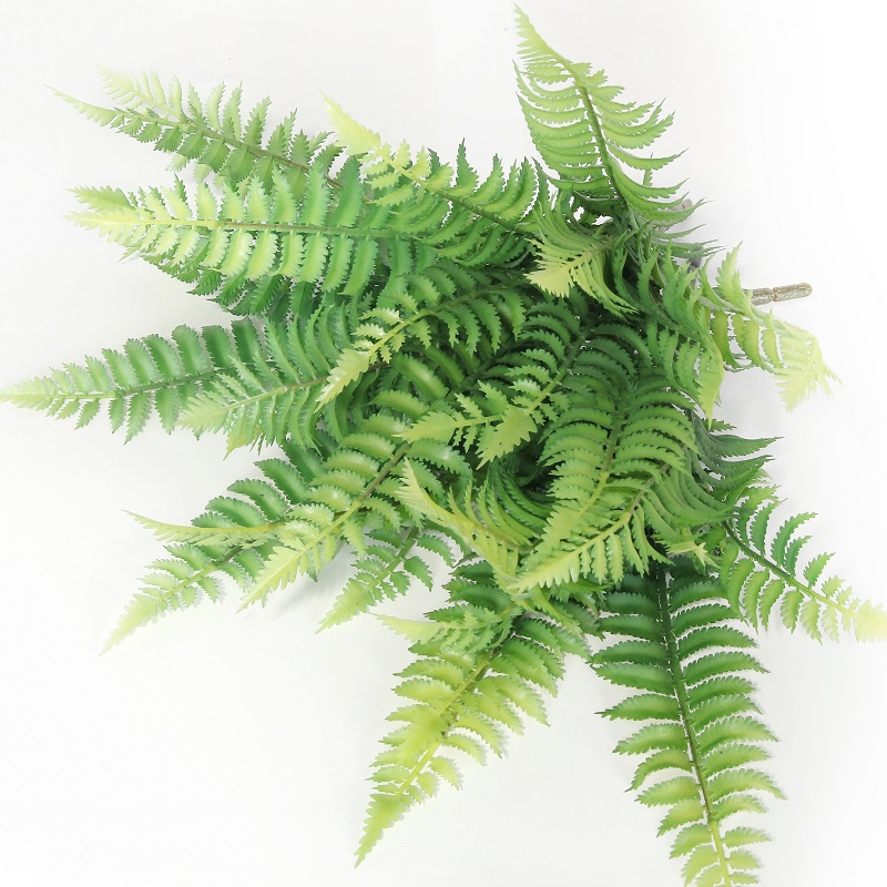 Realistisk enda gren artificiell grön växt konstgjord fries för att sälja