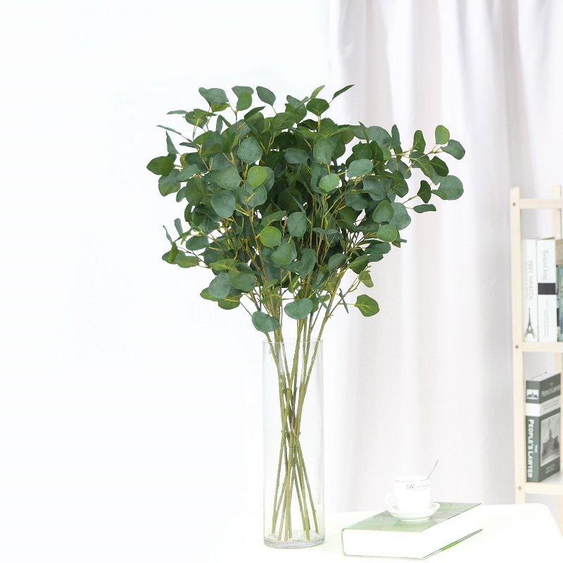 Hög simulering Enkelt gren Artificiell växt Konstgjorda blad för försäljning