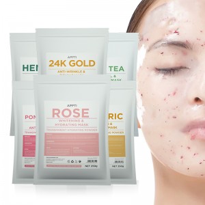 Spa ansikte Anti Aging Rose Hydro Jelly Powder Mask Rose Gelé Mask Partihandel för Kvinna
