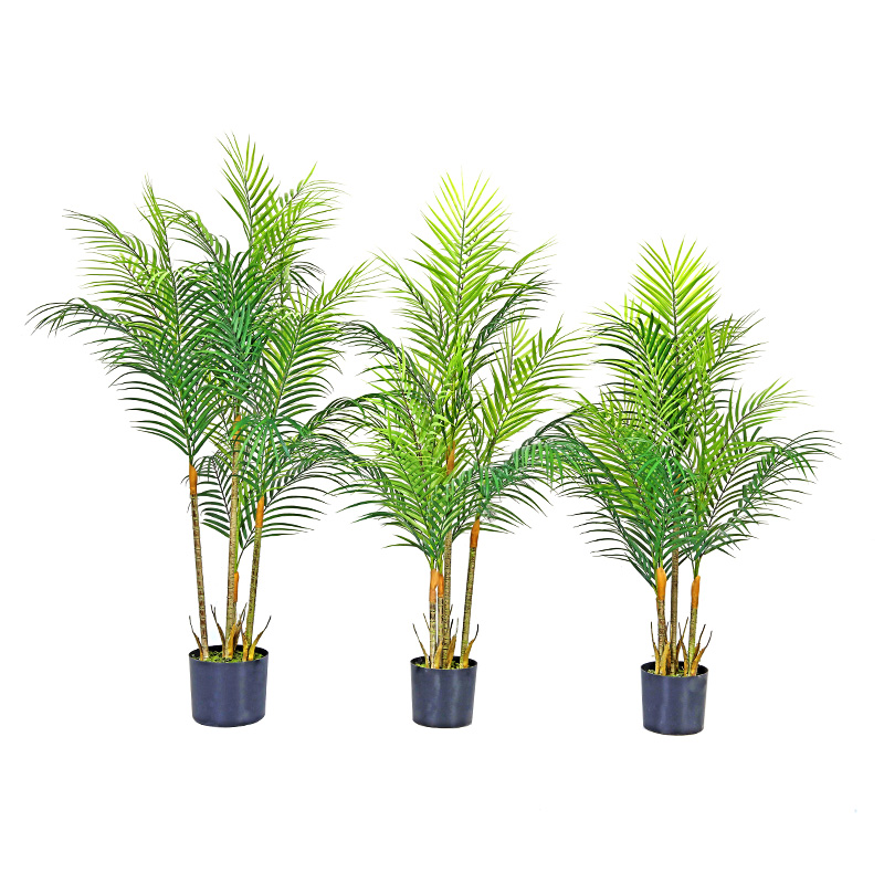 Varm Försäljning Fake Gröna Växter Plast Konstgjorda Palm Träd Konstgjorda Växter Phoenix Palm med kruka för heminredning