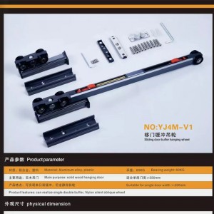 Hydraulisk buffert Två dörrlänkade smala ramtillbehörsdesignrullar